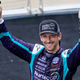 Romain Grosjean celebrates after his second-place finish at the Grand Prix of Indianapolis on May 15.